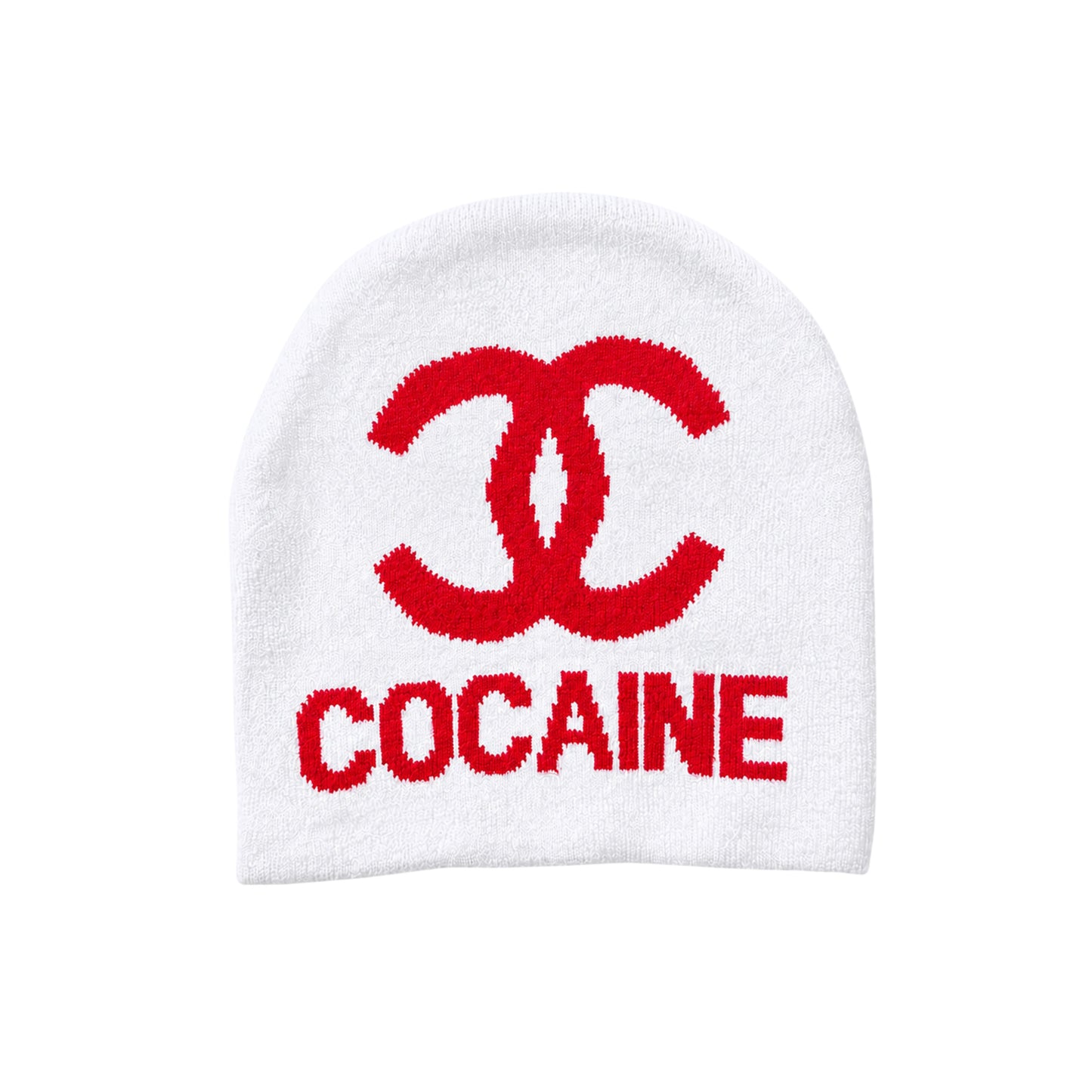 COCO BEANIE (WHITE/RED)