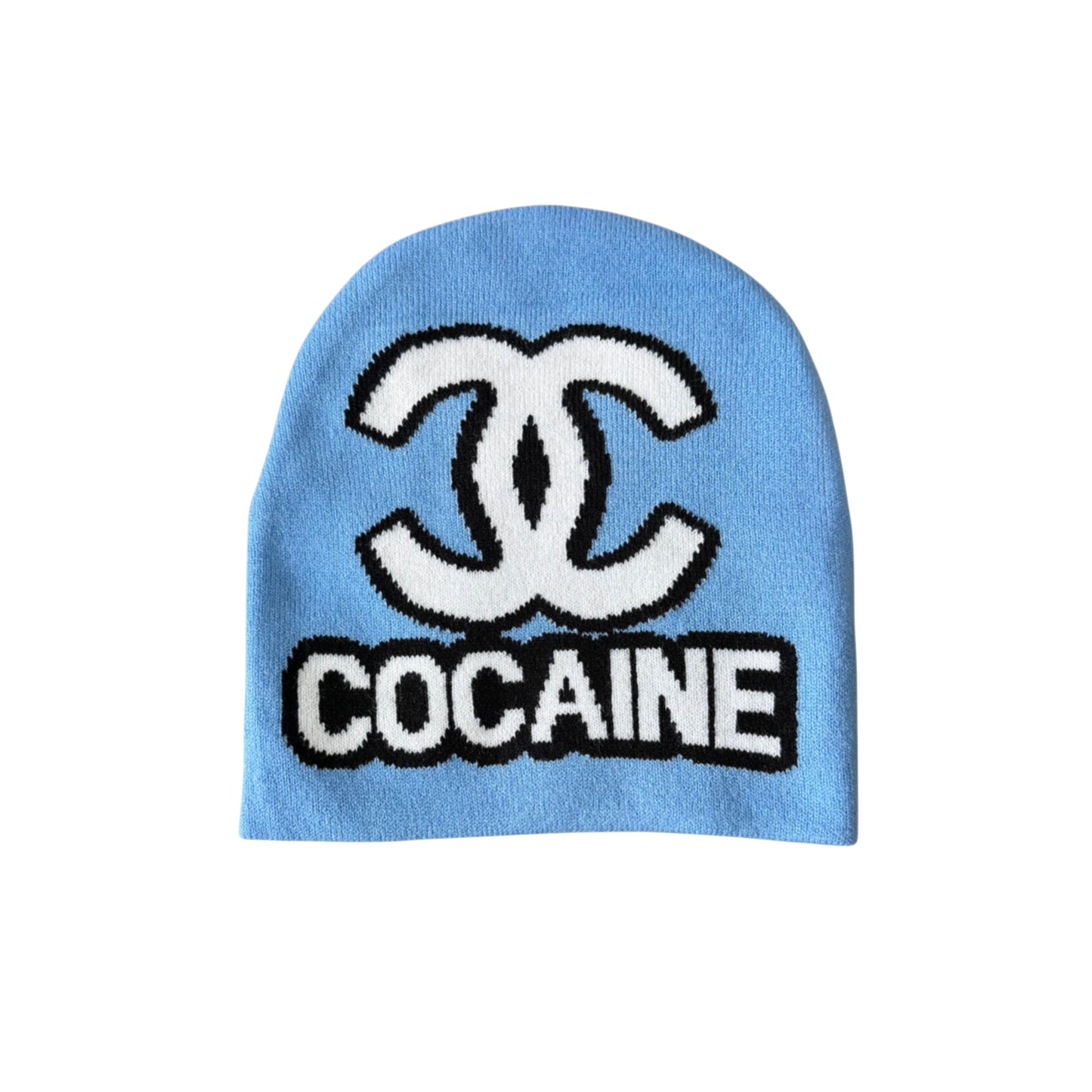 COCO BEANIE (BABY BLUE/WHITE)