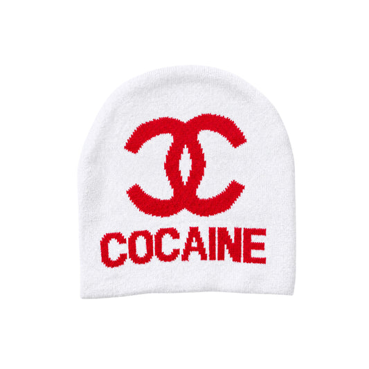 COCO BEANIE (WHITE/RED)
